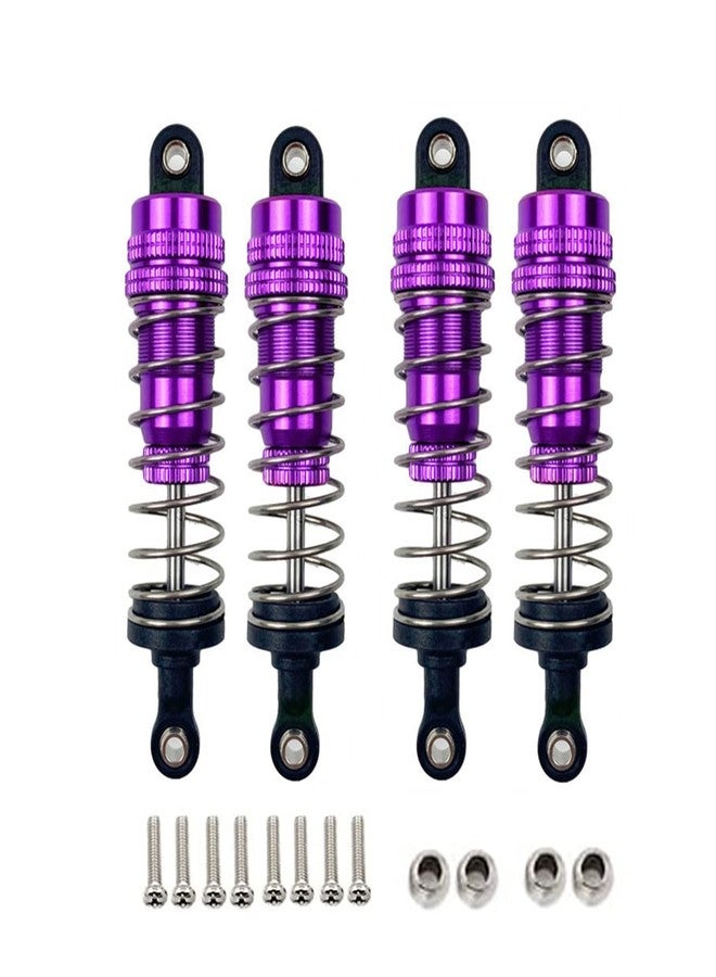 UURCSKY Aluminum Front&Rear shock absorbers for Wltoys 124019 124018 124017 124016 144002 144001 RC car upgrade parts 4pcs/set（Purple） - Image 2